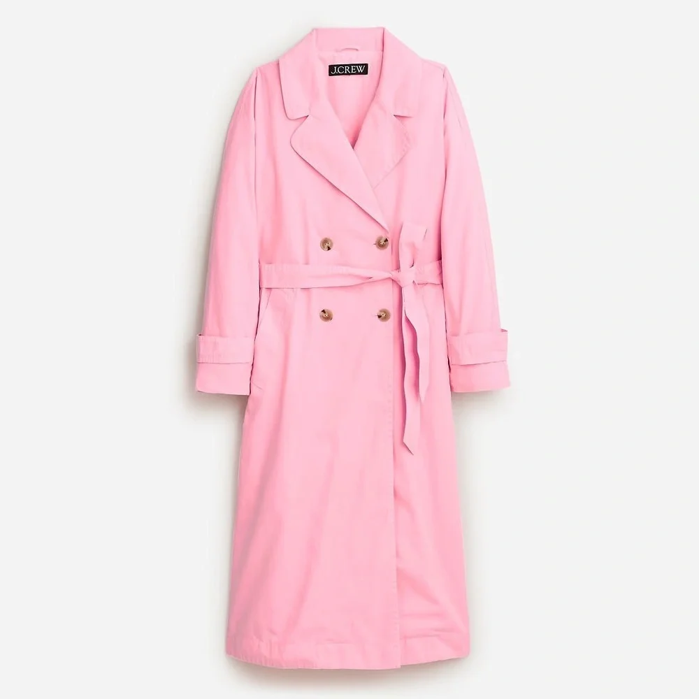 J. Crew Relaxed heritage French coat in pink chino - Picture 1 of 3